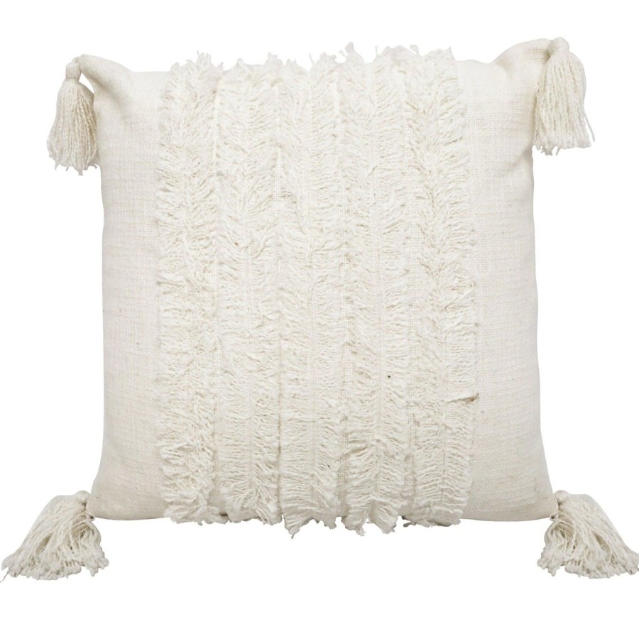 Soft Furnishings | Robert Mark Ayana Embroidered White Cushion 45X45Cm