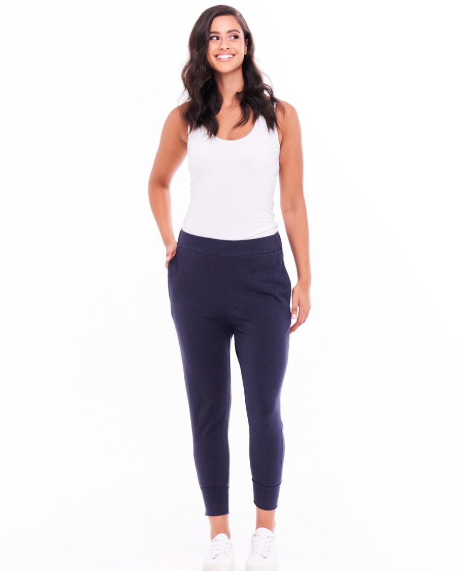 Pants | Betty Basics Alexia Crop Jogger - Navy