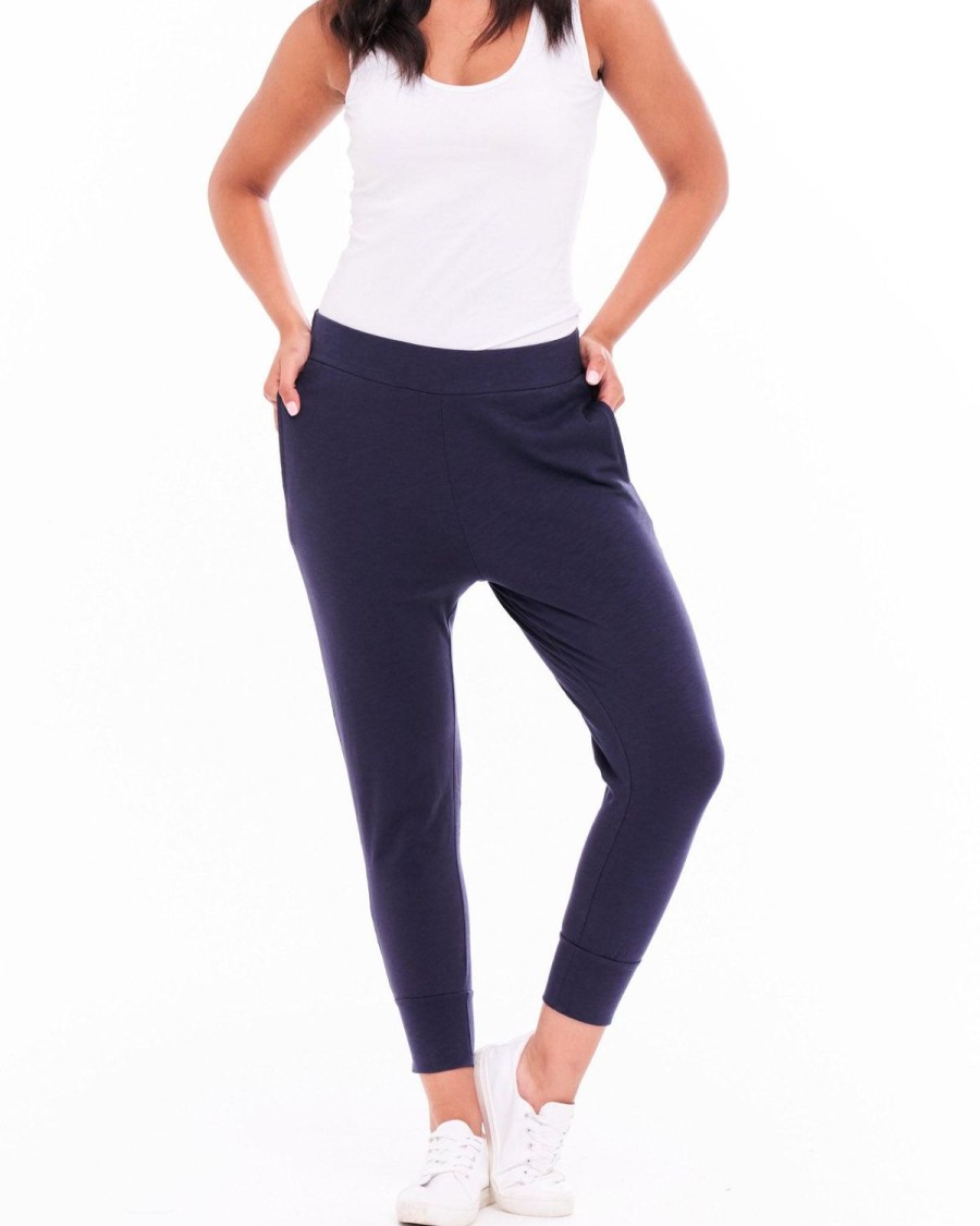 Pants | Betty Basics Alexia Crop Jogger - Navy