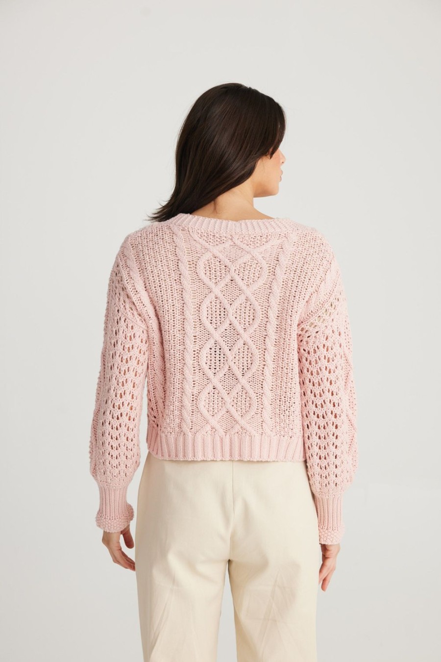 Knitwear & Jumpers | Talisman Dixie Cardi - Musk