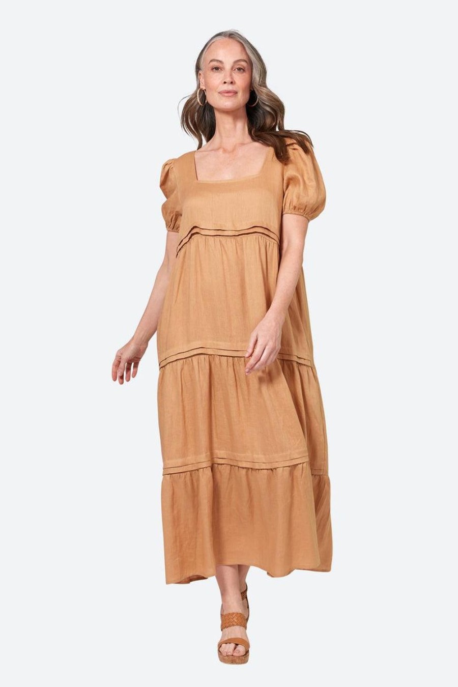 Dresses | Eb & Ive La Vie Pintuck Maxi - Caramel