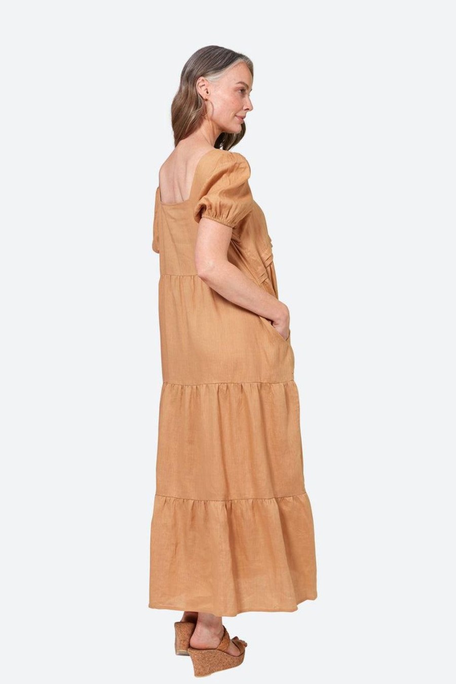 Dresses | Eb & Ive La Vie Pintuck Maxi - Caramel