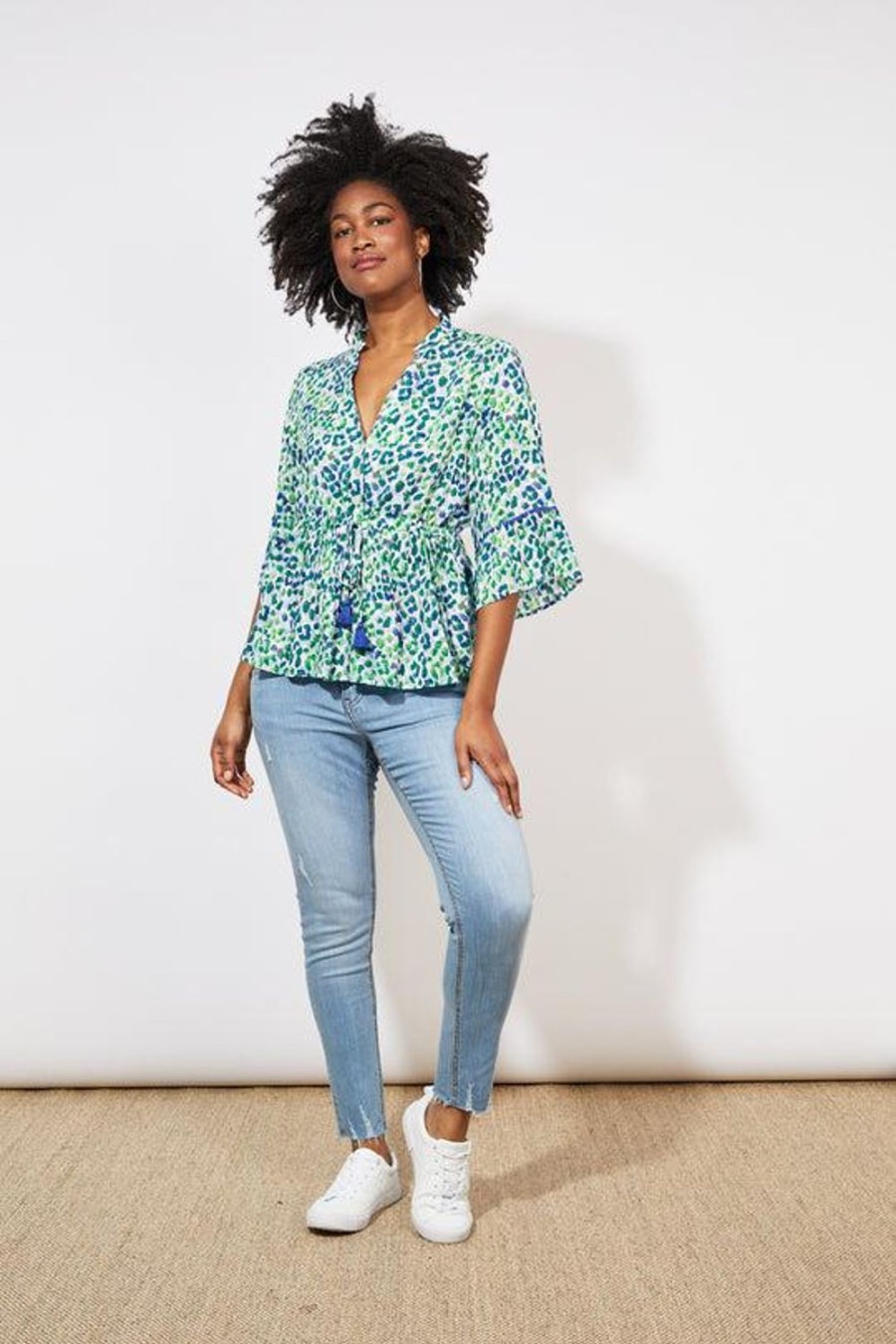 Tops | Haven Lamu Tie Top - Savanna Blue