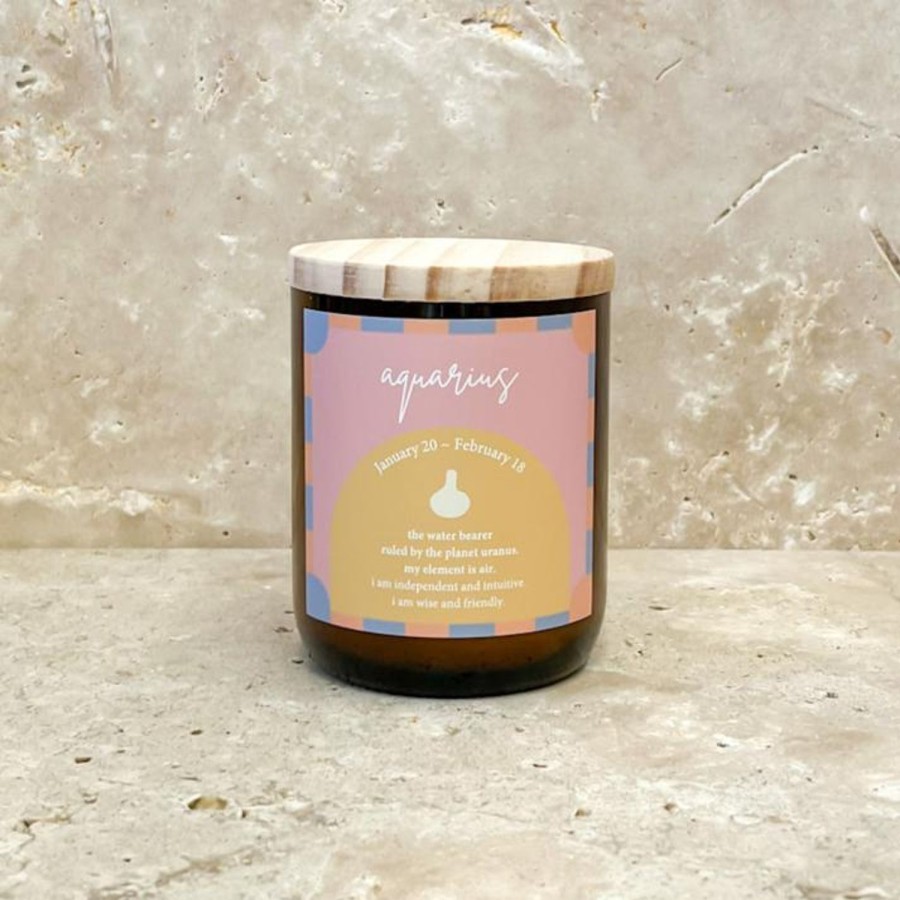 Candles & Fragrance | The Commonfolk Collective Zodiac Colour Candle - Aquarius Tulum