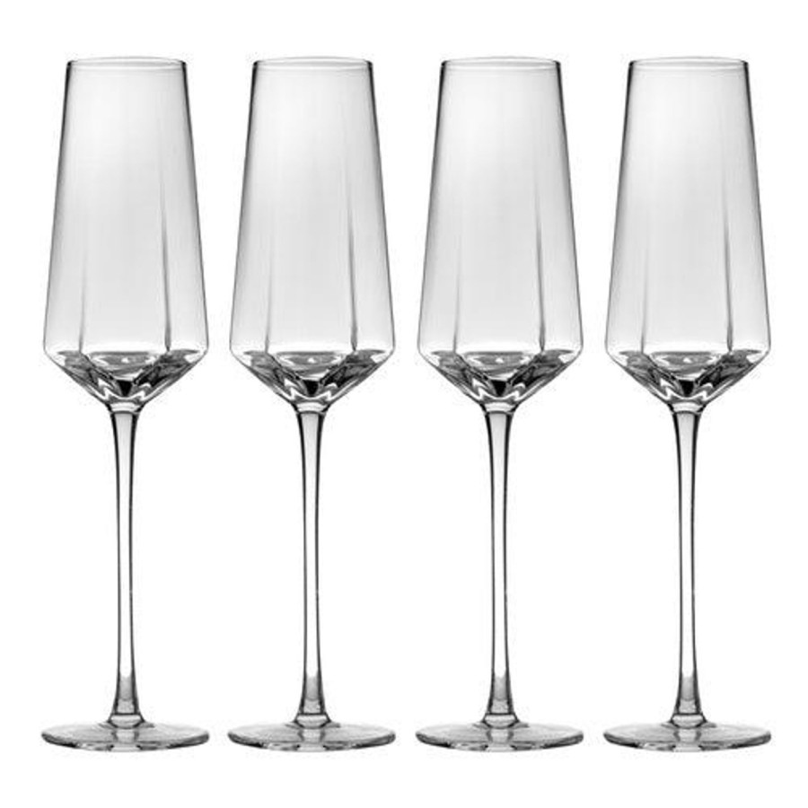 Dining & Entertaining | Ladelle Jaxon Clear 4Pk Champagne Glass