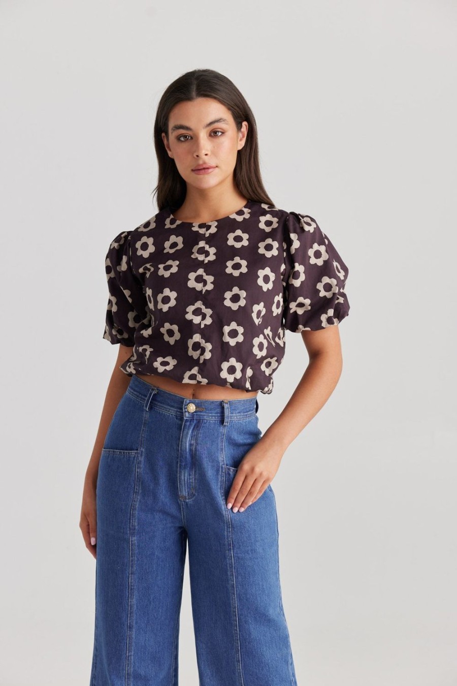 Tops | Daisy Says Frankie Top - Tonal Floral