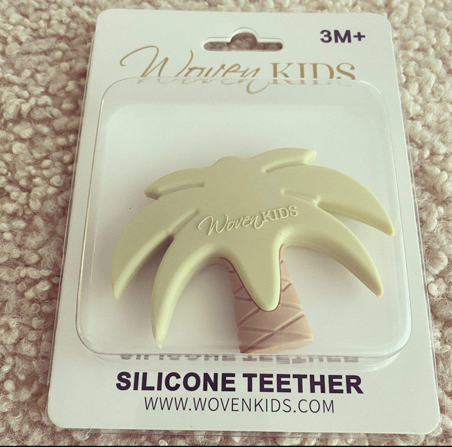 Nursery & Nurture | Woven Kids Silicone Palm Tree Teether - Sand