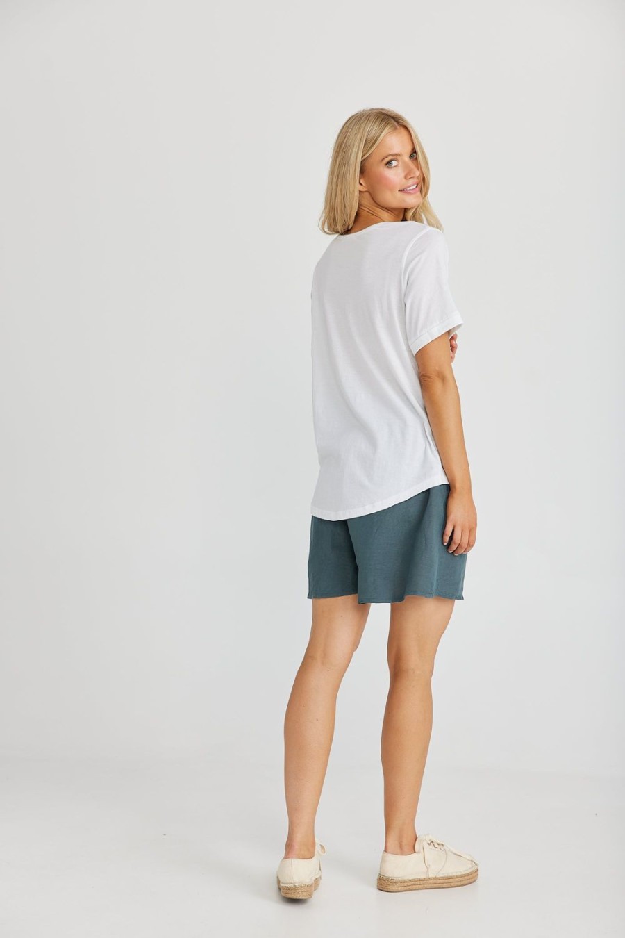 Tops | Shanty Kasai Short Sleeve Tee - White