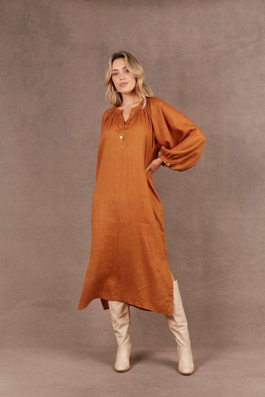 Dresses | Eb & Ive Nama Dress - Ochre