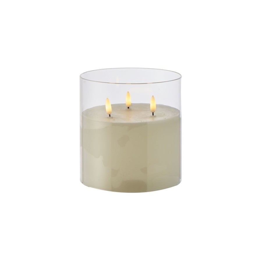 Decor Items | Rogue Home Glass Triflame Candle Clear 15Cm