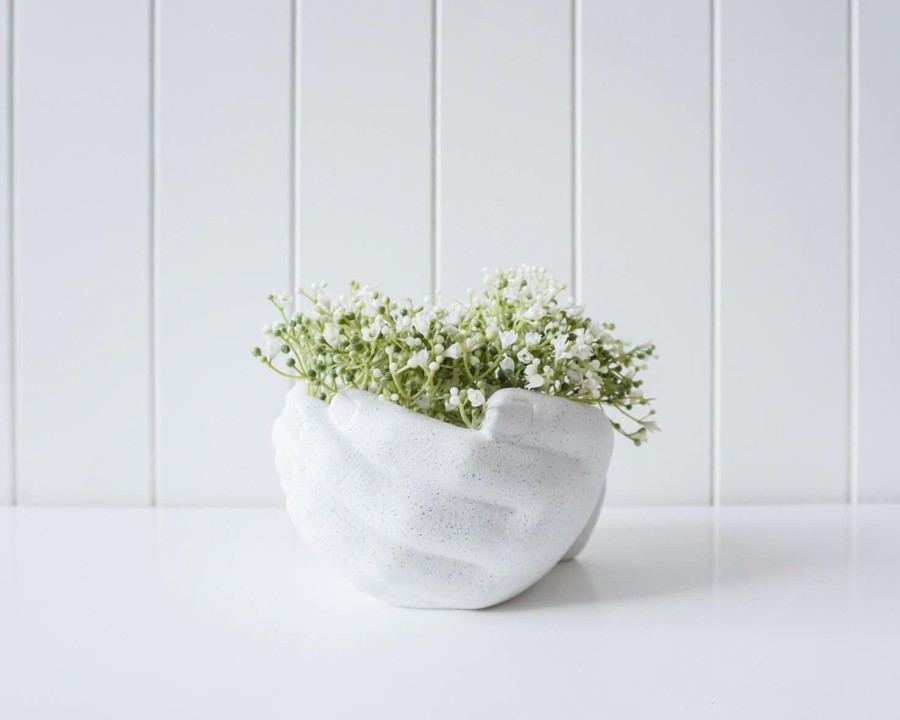 Pots, Planters & Vases | Rayell Pot/Planter - Mini Hands - White