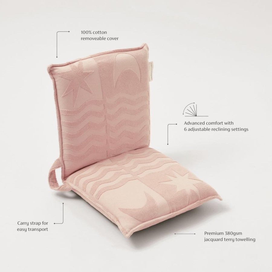 Travel & Outdoors | Sunny Life Terry Travel Lounger Chair - Salmon