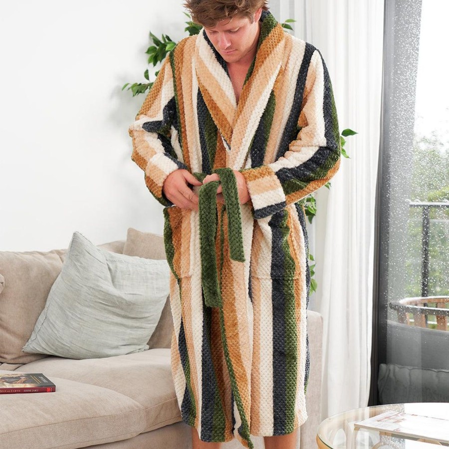 Sleepwear & Robes | Annabel Trends Bath Robe - Stripe