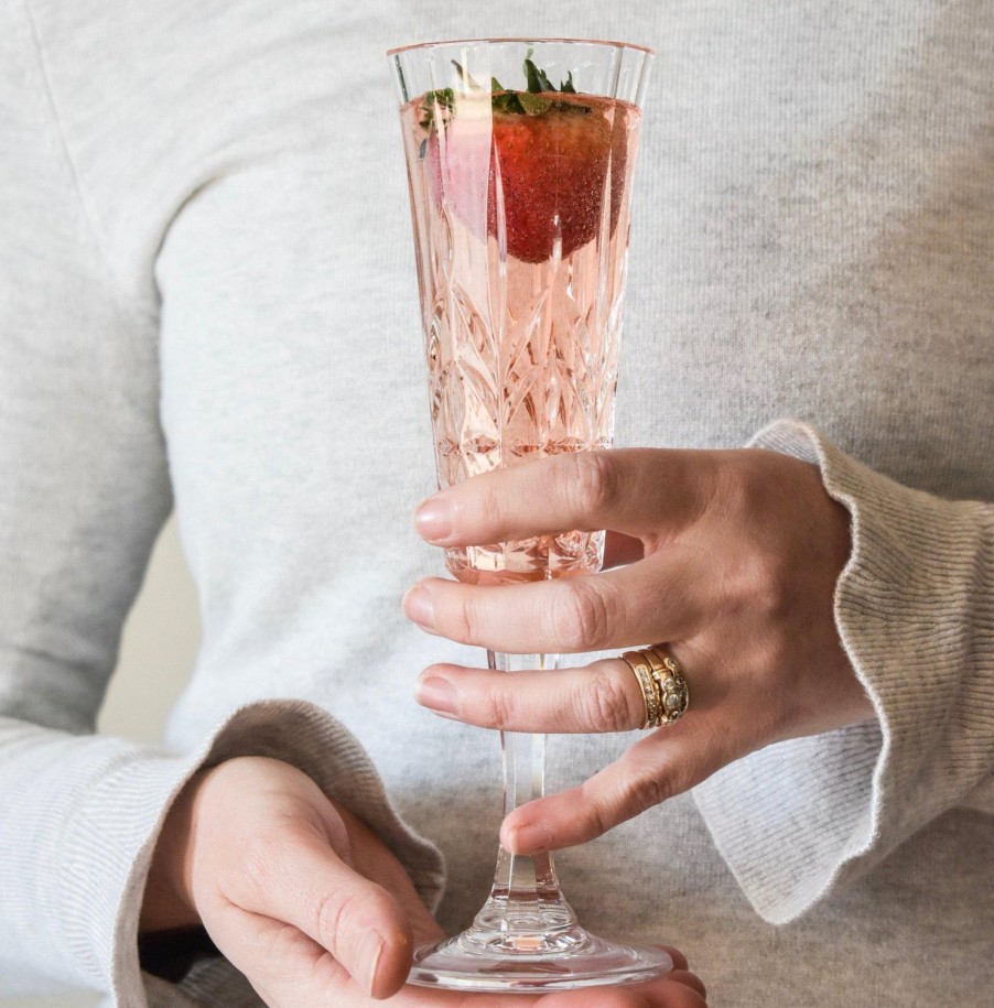 Dining & Entertaining | Indigo Love Pavilion Acrylic Champagne Flute - Pale Pink