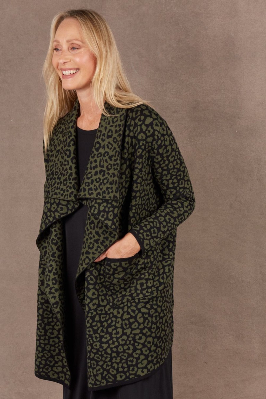 Knitwear & Jumpers | Eb & Ive Pilbara Waterfall Cardigan - Olive