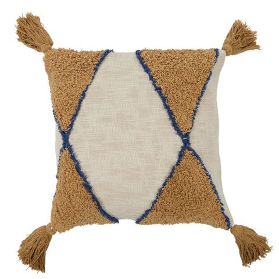 Soft Furnishings | Coast To Coast Home Almasi Cotton Cushion 50X50Cm - Natural/Blue