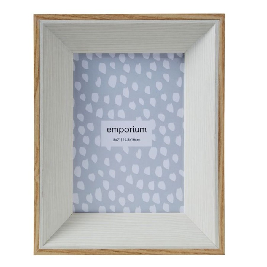 Decor Items | Emporium Wood 5X7" Photo Frame - White