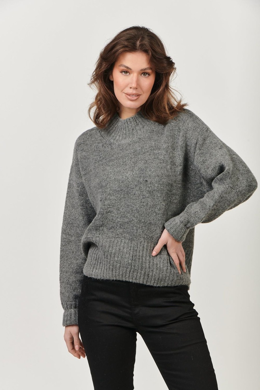 Knitwear & Jumpers | Olive Et Julie Soft Blend Jumper - Charcoal