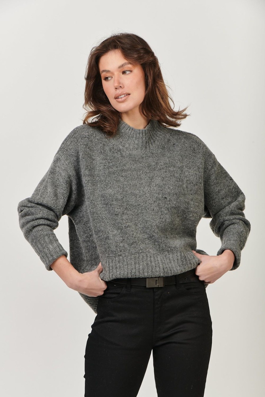 Knitwear & Jumpers | Olive Et Julie Soft Blend Jumper - Charcoal