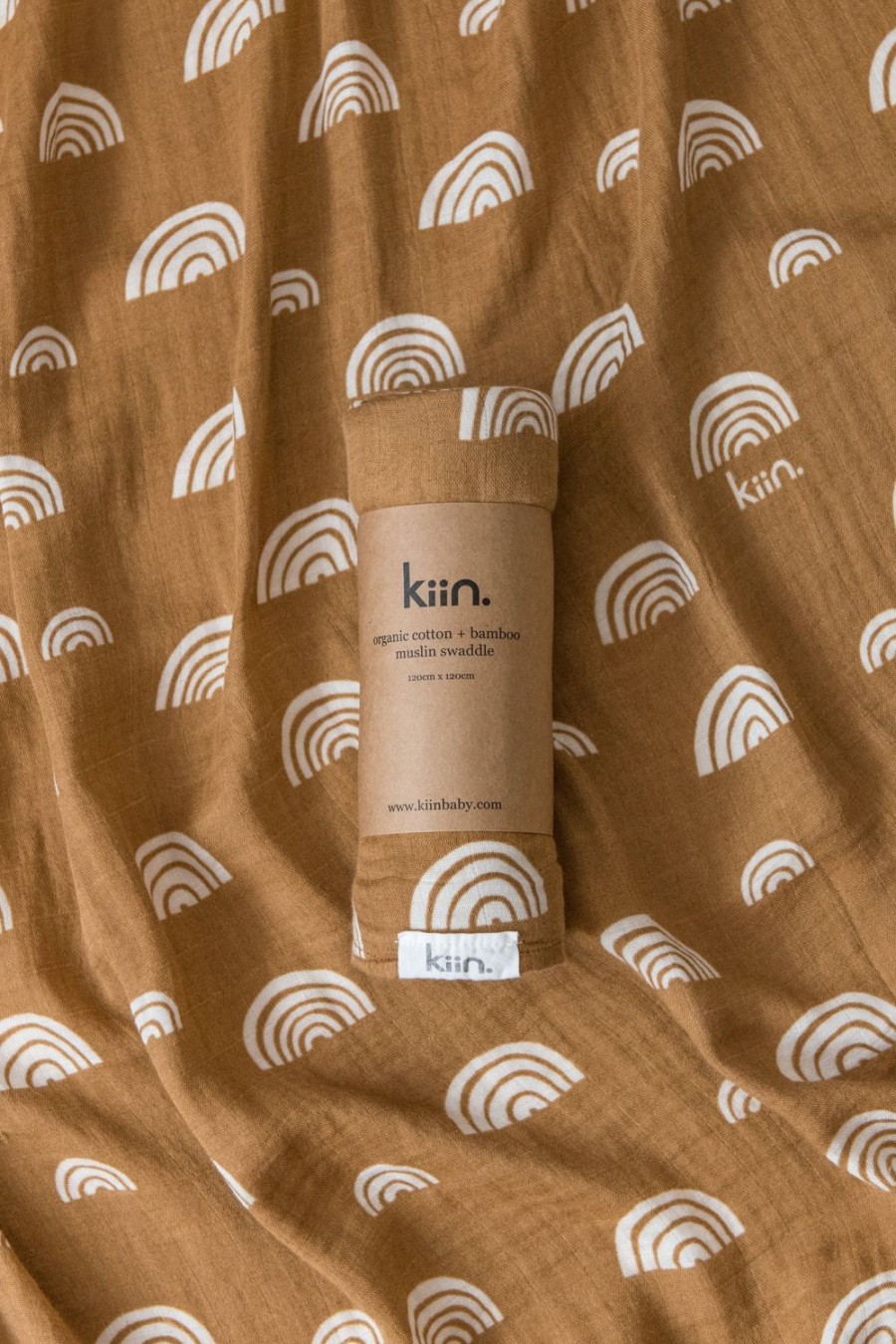 Nursery & Nurture | Kiin Organic Swaddle - Rainbow Umber