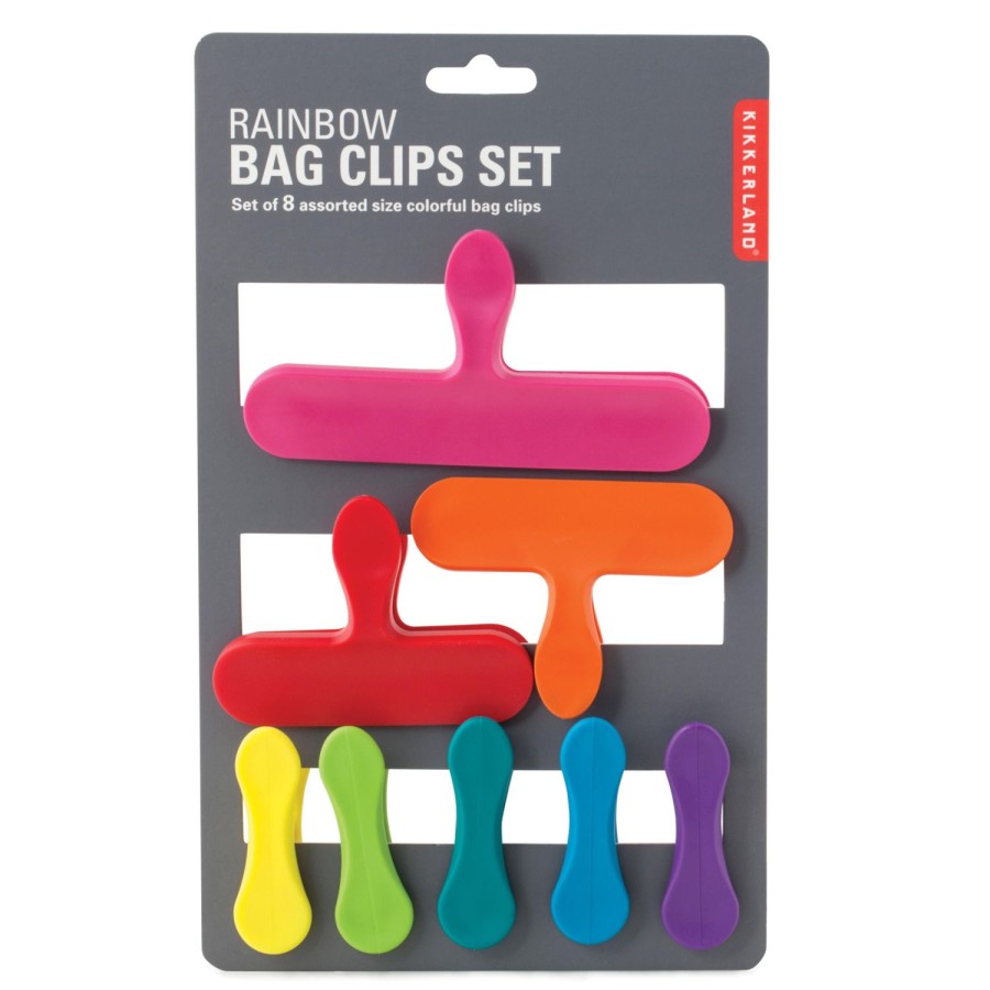 Kitchenware | Kikkerland Rainbow Bag Clips - Assorted Set