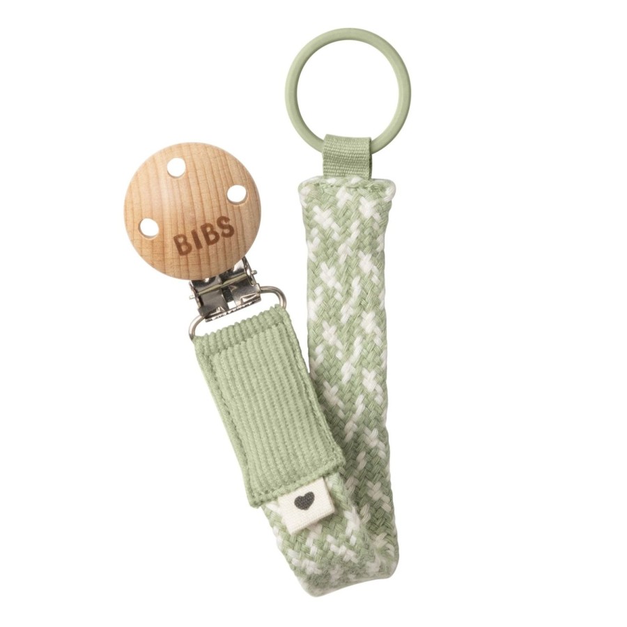 Nursery & Nurture | BIBS Pacifier Clip - Sage/Ivory