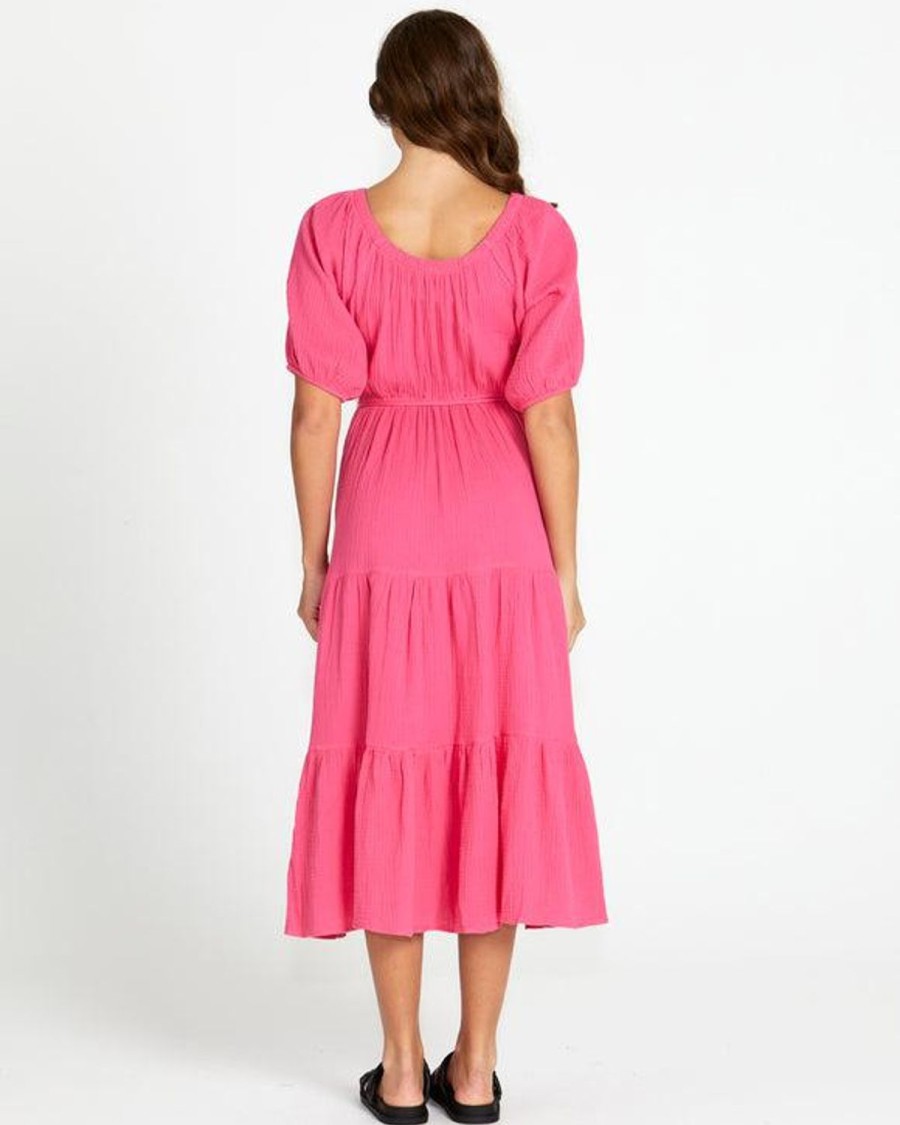 Dresses | SASS Felix Tiered Midi Dress - Pink