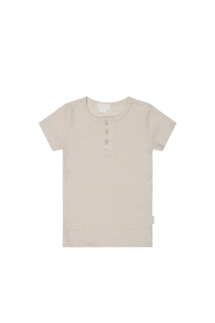 Clothing & Accessories | Jamie Kay Organic Cotton Modal Henley Tee - Beech