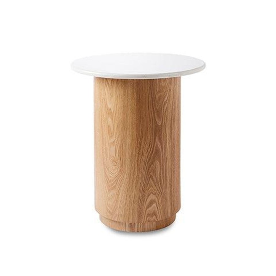 Furniture | Madras Link Adeline Oak Marble Side Table