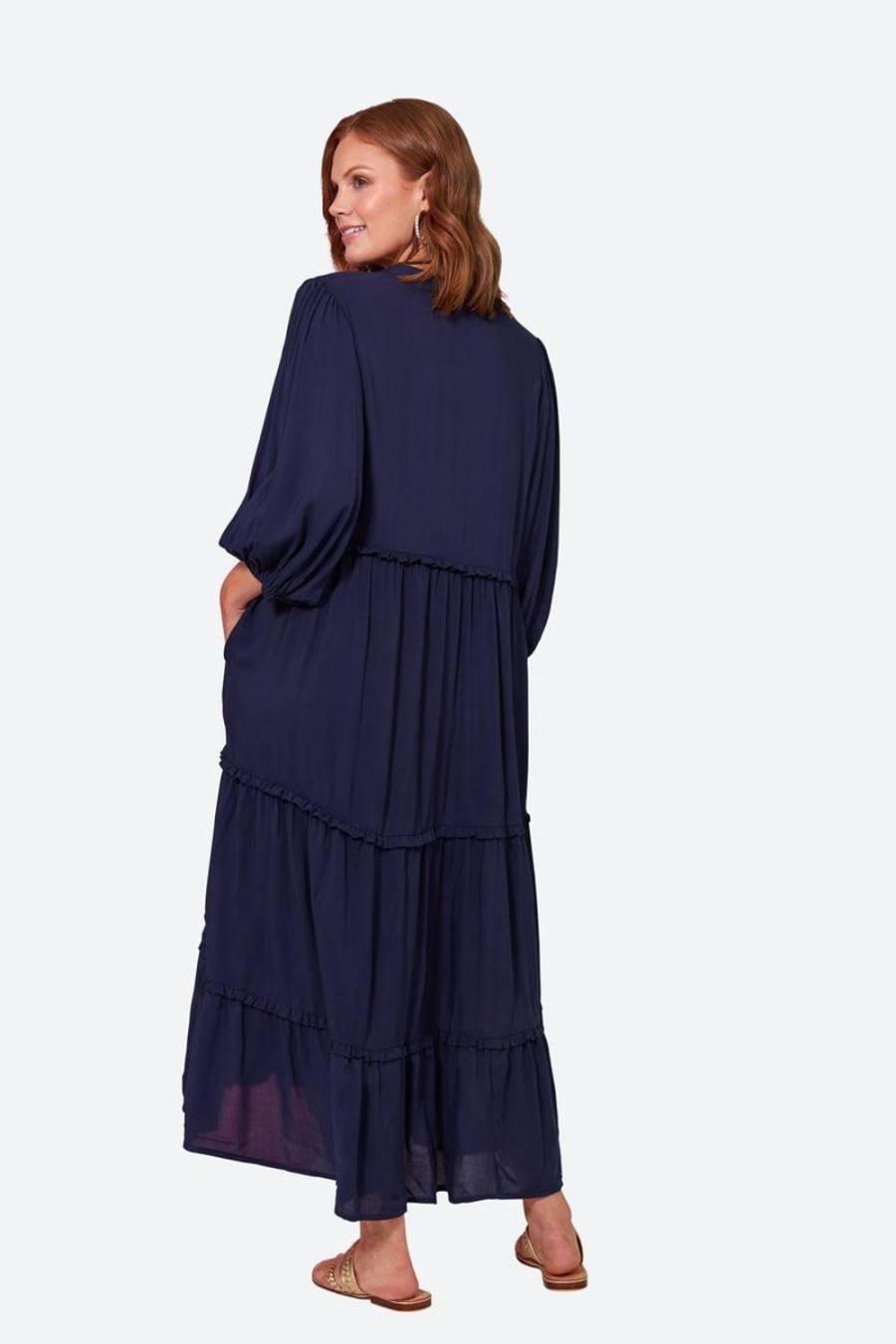 Dresses | Eb & Ive Esprit Tiered Dress - Sapphire