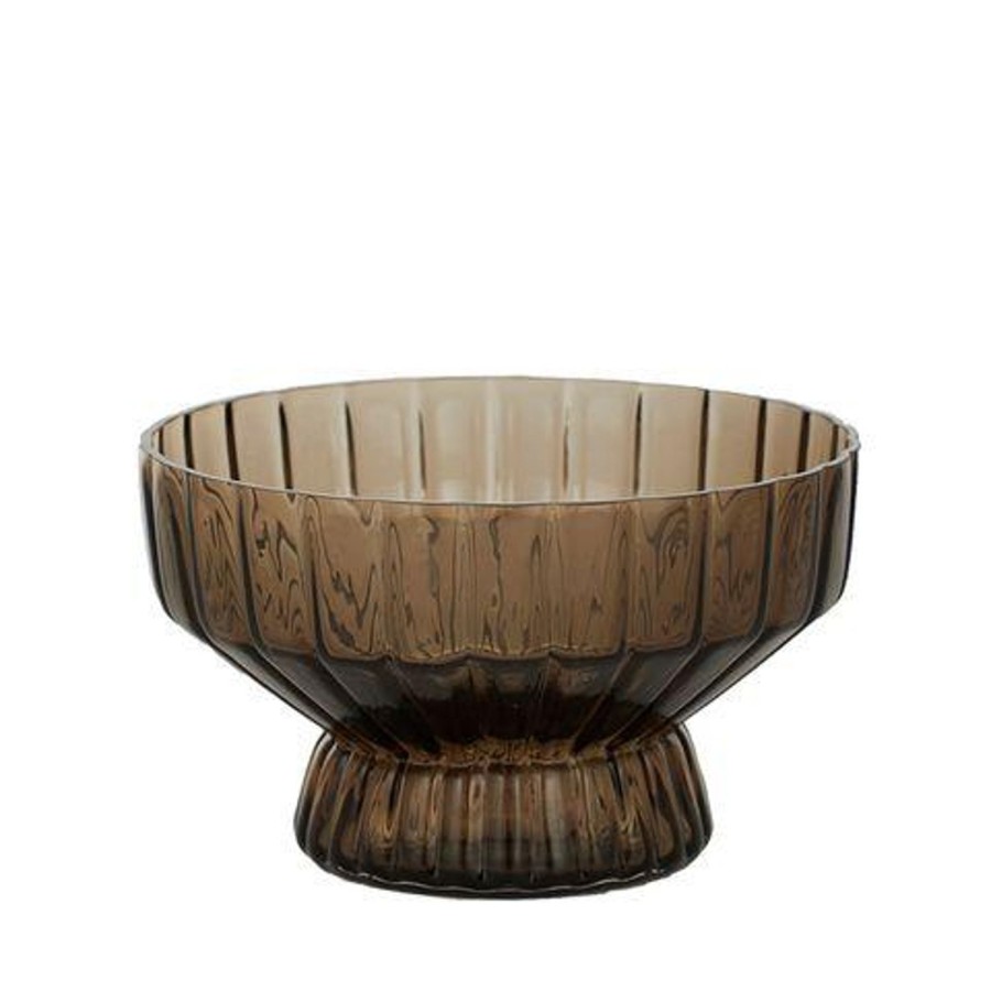 Decor Items | Coast To Coast Home Birk Glass Footed Bowl - Brown