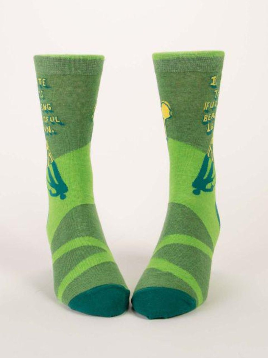 Fun & Games | Blue Q I Hate This Fucking Beautiful Lawn Men'S Crew Socks