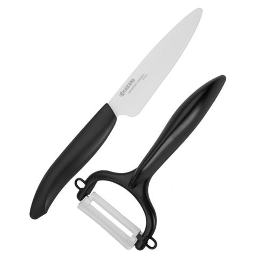 Kitchenware | Kyocera Ceramic Utility Knife & Peeler Set - Black