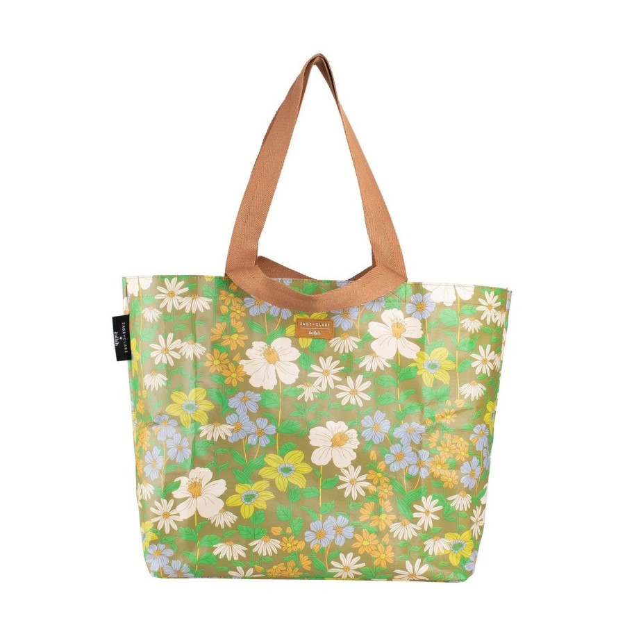 Travel & Outdoors | Kollab Shopper Tote Sage X Clare & Kollab Floria