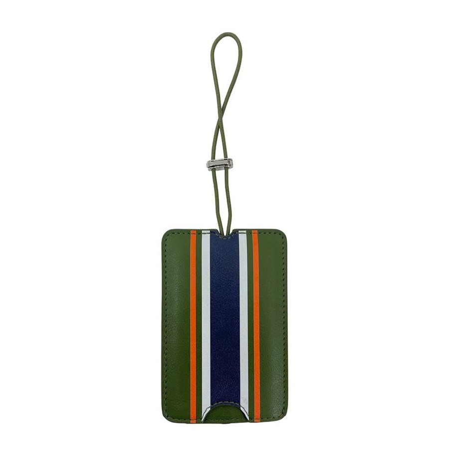 Travel & Outdoors | Annabel Trends Stripe Luggage Tag - Olive