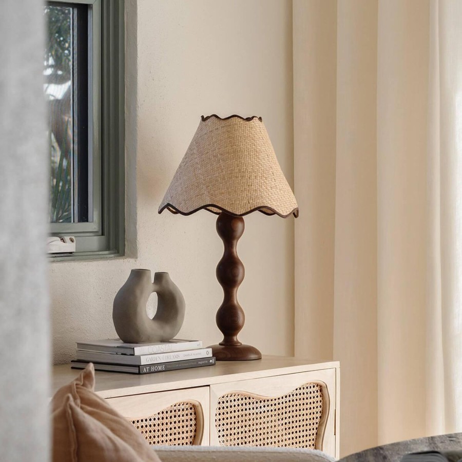 Lighting | Paola & Joy Evie Table Lamp - Walnut