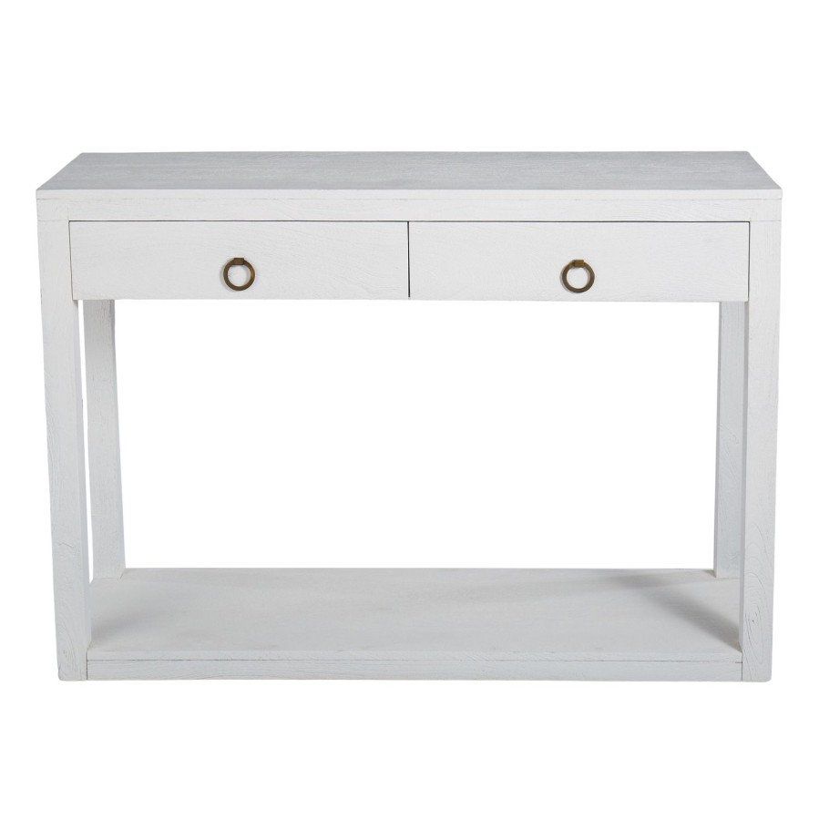 Furniture | Amalfi Sandblasted Coastal Wood Console Table