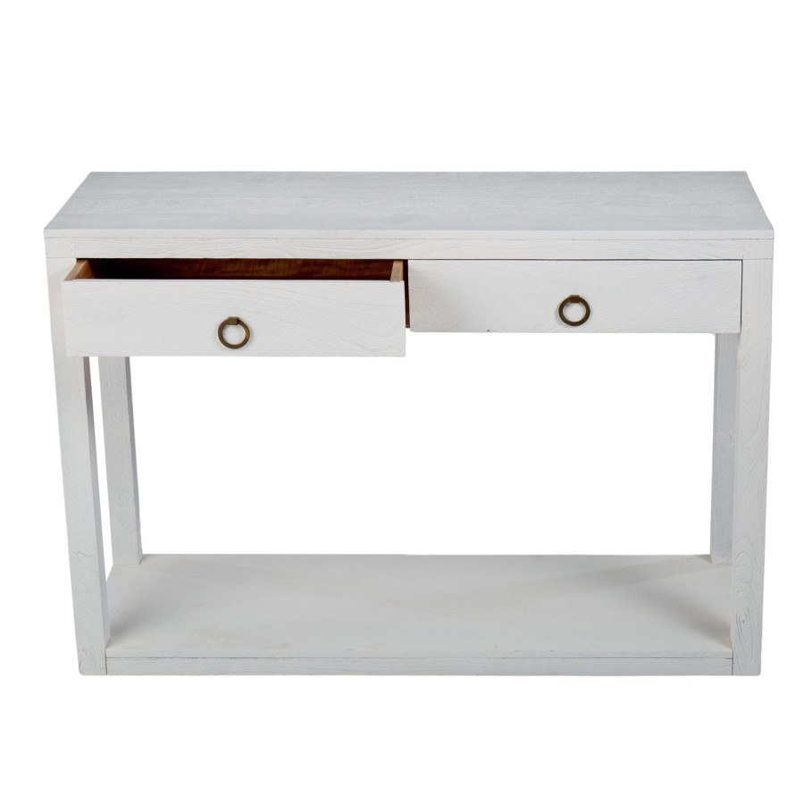 Furniture | Amalfi Sandblasted Coastal Wood Console Table