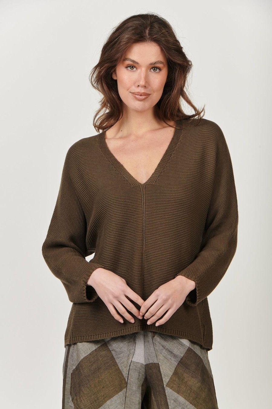 Knitwear & Jumpers | Naturals by O&J Cotton Jumper - Breen