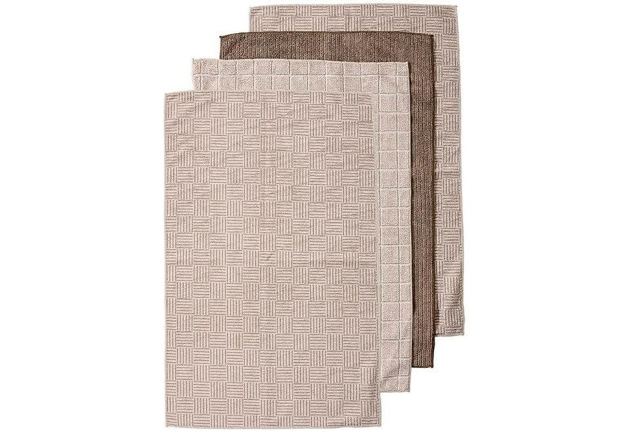 Kitchenware | Ladelle Benson Microfibre 4Pk Kitchen Towel - Taupe