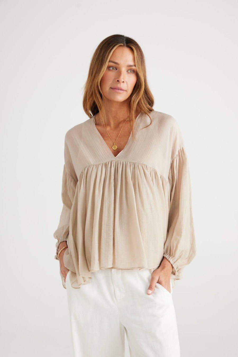 Tops | Brave & True Dahla Top - Oyster