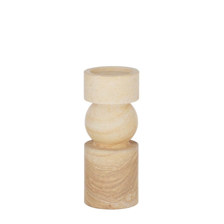 Decor Items | Coast To Coast Home Uma Sandstone Candleholder 9X9X23Cm Tan