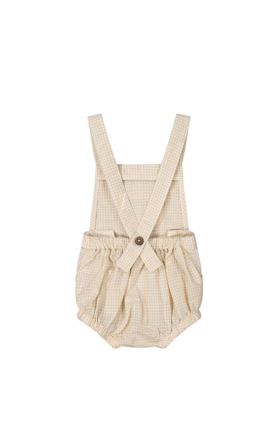 Clothing & Accessories | Jamie Kay Organic Cotton Robin Romper - Sesame Gingham