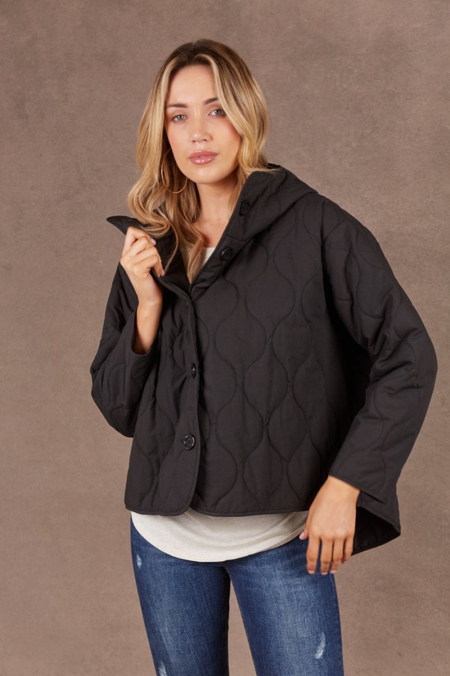 Jackets, Coats & Vests | Eb & Ive Ribe Hood Jacket - Ebony