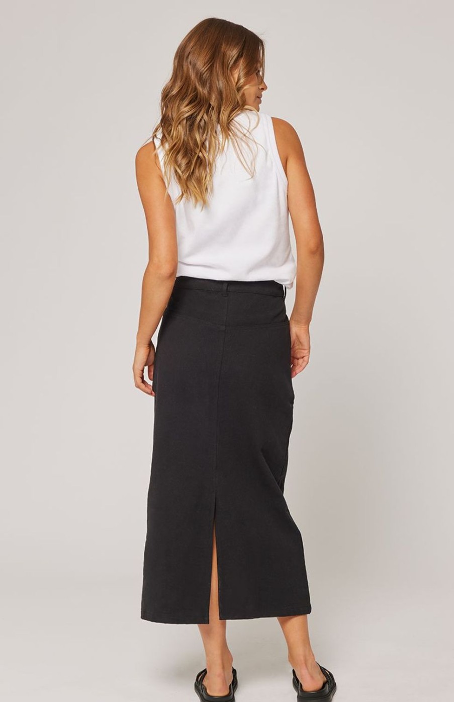 Skirts | Cartel & Willow Abbie Skirt - Washed Black