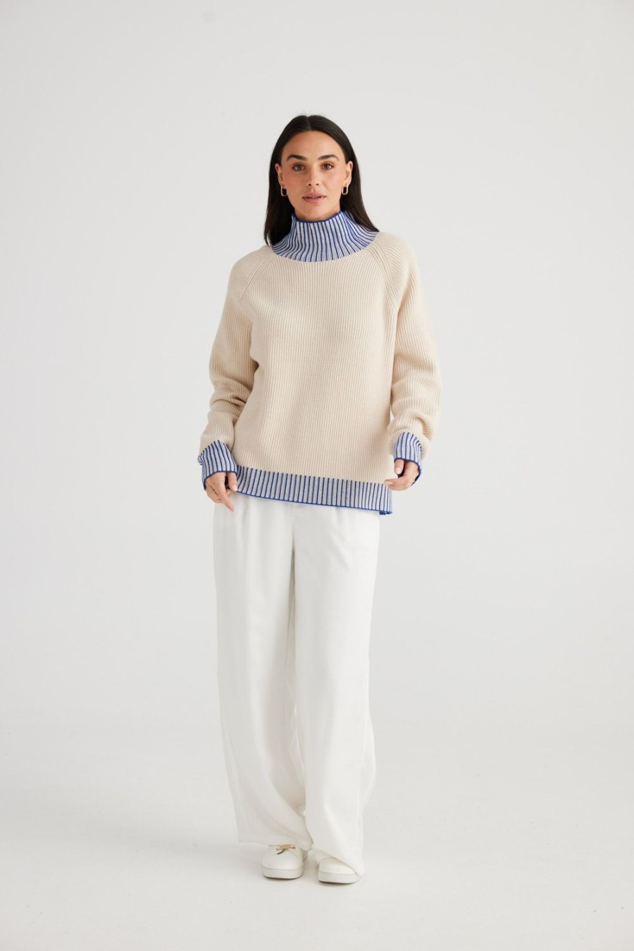 Knitwear & Jumpers | Brave & True Alexis Knit Jumper - Cobalt