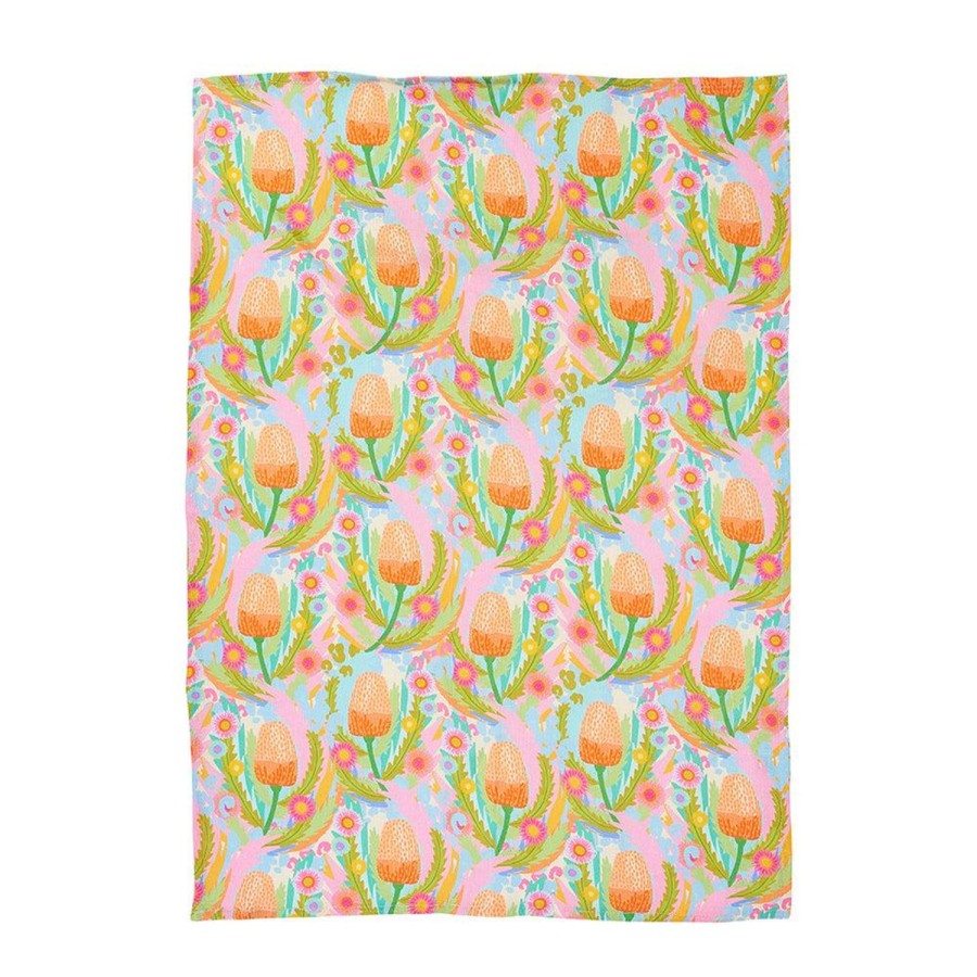 Kitchenware | Annabel Trends Tea Towel Linen Paper Daisy