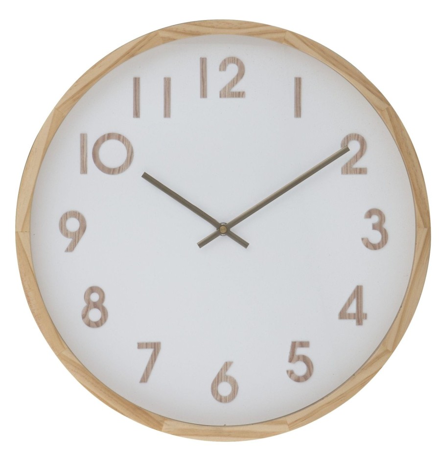 Wall Decor | Amalfi Leonard Wall Clock 41.5Cm - Natural/White