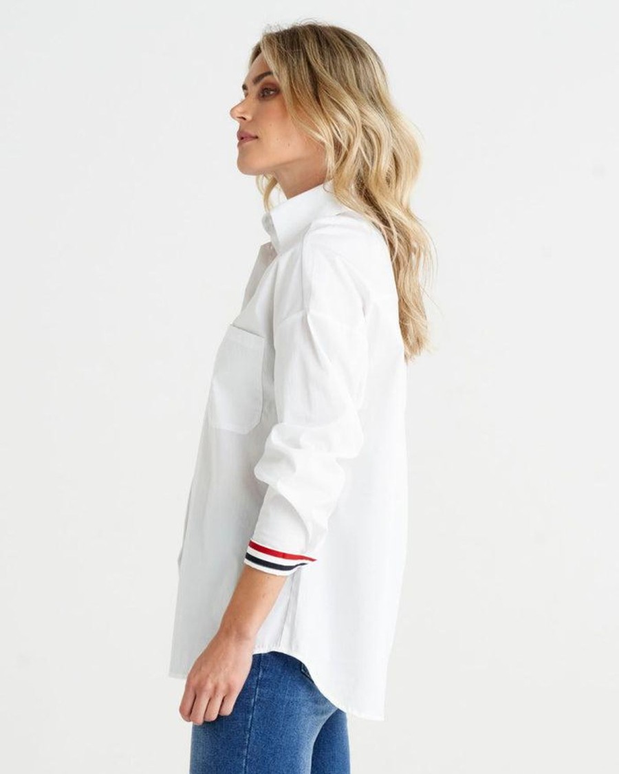 Tops | Betty Basics Saskia Shirt - White