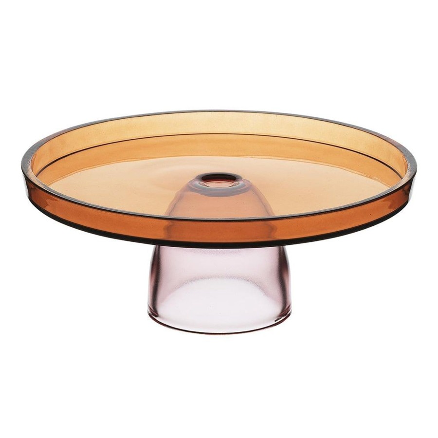 Dining & Entertaining | Ecology Gateaux Cake Stand 31Cm - Tan/Pink